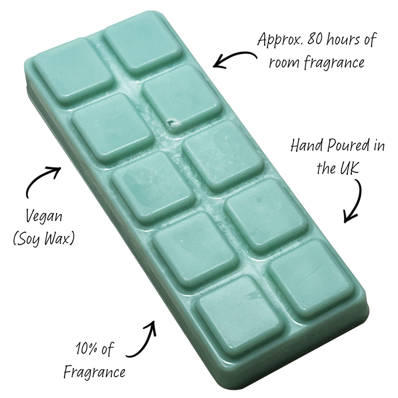 Coconut & Lime Vegan Wax Melt (approx. 55g) - Snap Bar clamshell