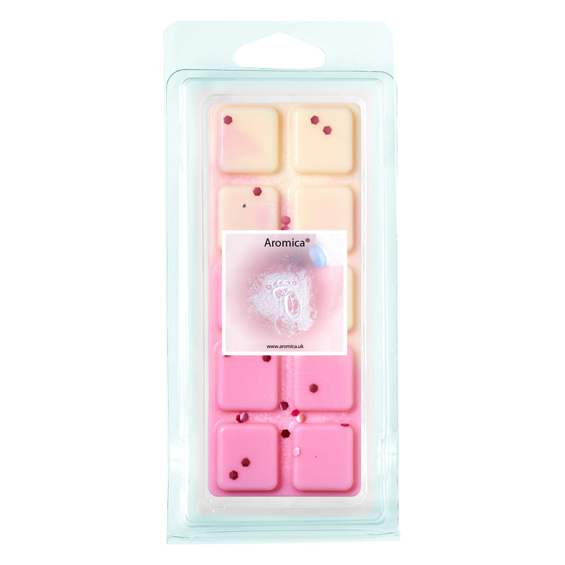Wax Melts – Baby Powder - 10% Fragrance – Colourful BioD glitter – Up to 80 hours of Fragrance - (55g)