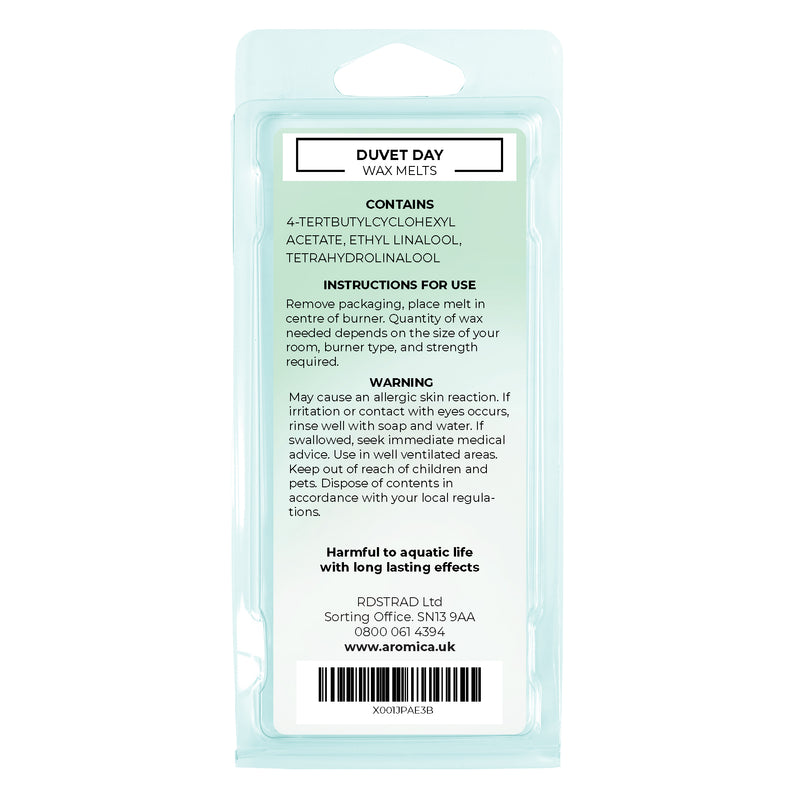 Wax Melts – Duvet Day | 55g Highly Scented Laundry Wax Melt Dupe | 9% Fragrance | Long Lasting - up to 80 Hours of Fragrance Cast