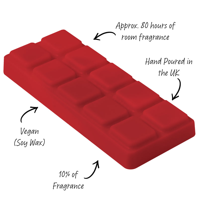 Wax Melts | Black Cherry Fruit Fragrance | Lasts up to 80 hours | 10% Fragrance Oil | Sweet, Rich Black Cherries | Wickless Soy Wax Melt | 55g