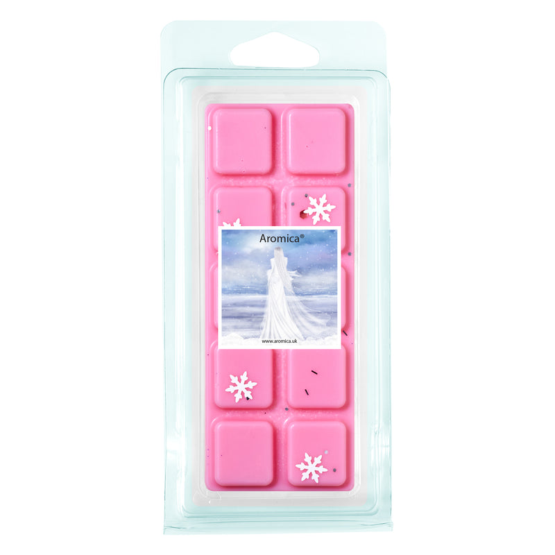 Snow Angel Wax Melt with chunky Pink and Snowflake Glitter (approx. 55g)