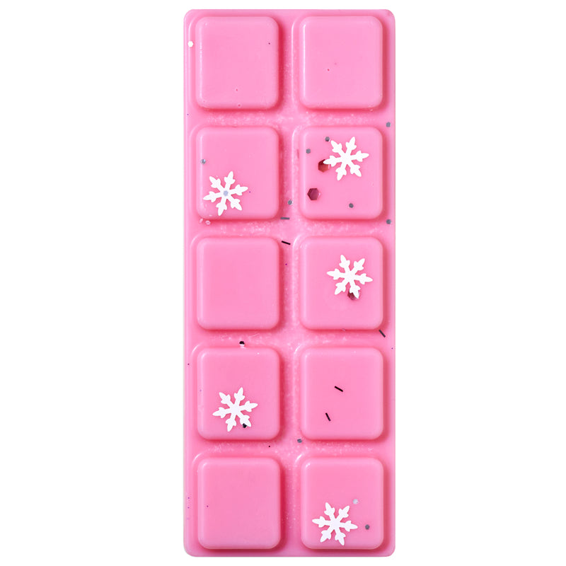 Snow Angel Wax Melt with chunky Pink and Snowflake Glitter (approx. 55g)